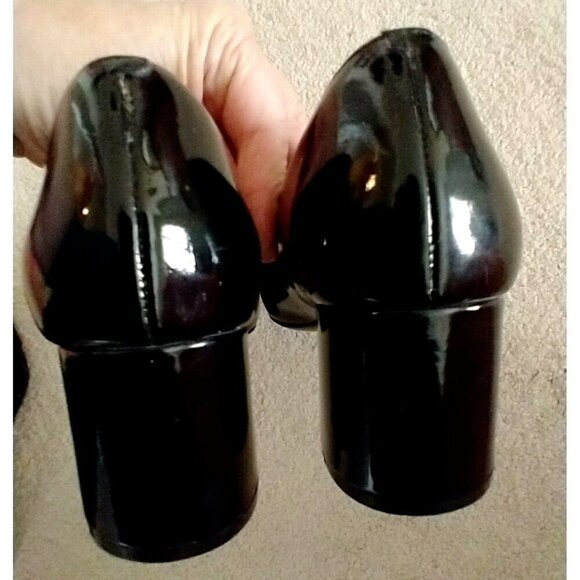 Cole Haan Women's Pumps Block Heel Black Patent Leather W07304 - Size 8.5B - Picture 5 of 9